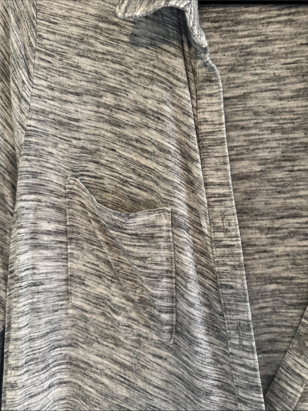 EUC Merona XL Heather Gray Soft Knit Top/Shacket So Soft! Button down Pockets - Picture 4 of 8